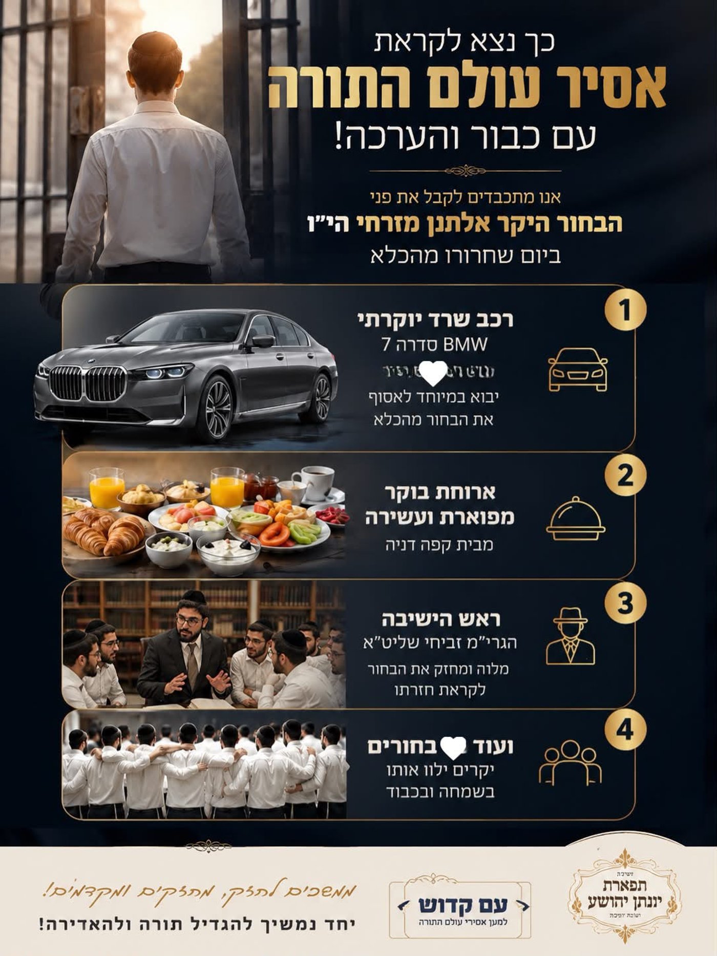 קבלת פנים חגיגית: הבחור אלחנן מזרחי ישתחרר היום מהכלא הצבאי