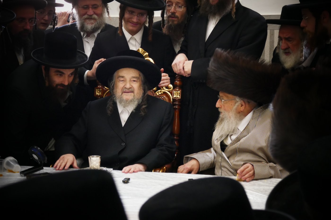 הגה"צ רבי יעקב מאיר שכטר בברית לנין האדמו"ר מפינסק קרלין