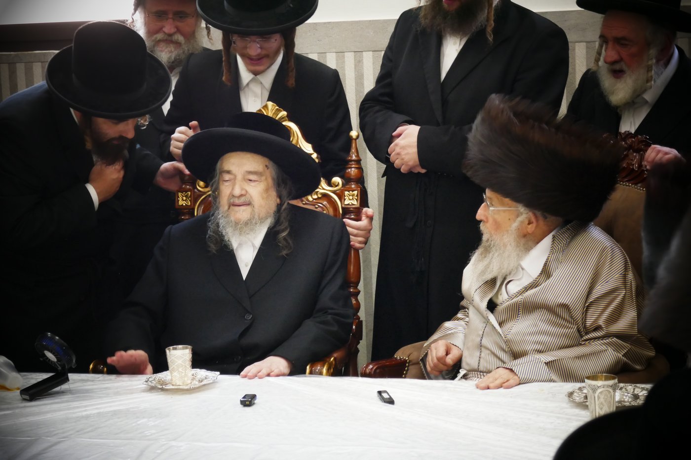 הגה"צ רבי יעקב מאיר שכטר בברית לנין האדמו"ר מפינסק קרלין