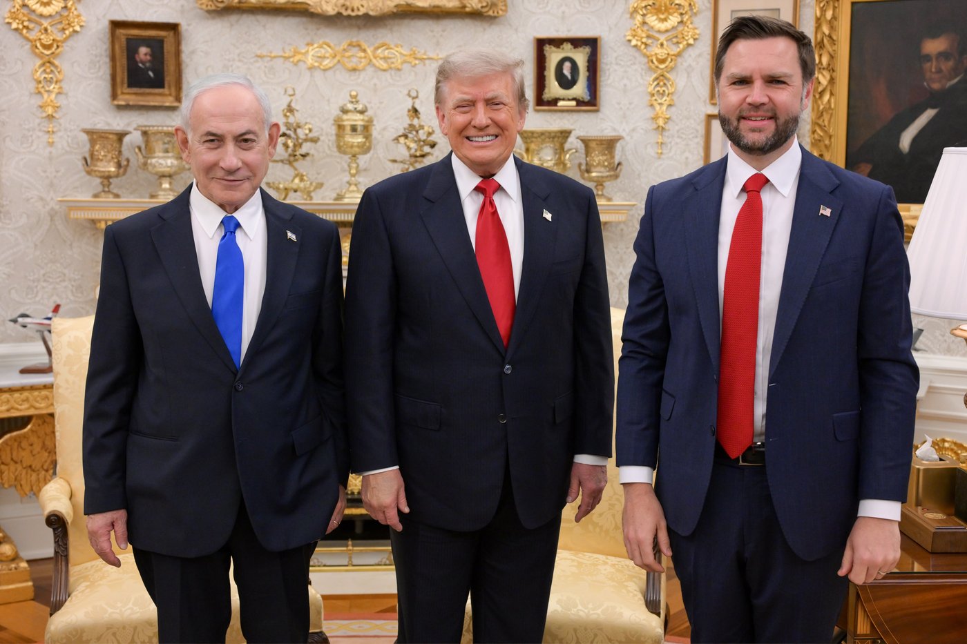 גלריה: כך נראים נתניהו וטראמפ בחדר הסגלגל - הפגישה הדרמטית החלה