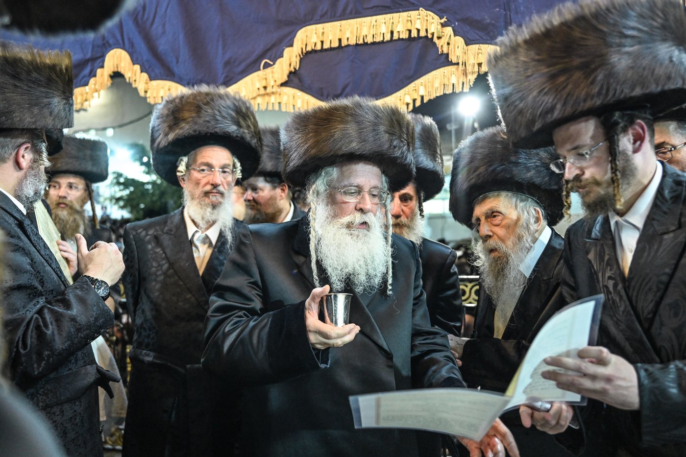 שמחת נישואי בן רבי נחמן בידרמן עם נכדת האדמו"ר נדבורנה ירושלים