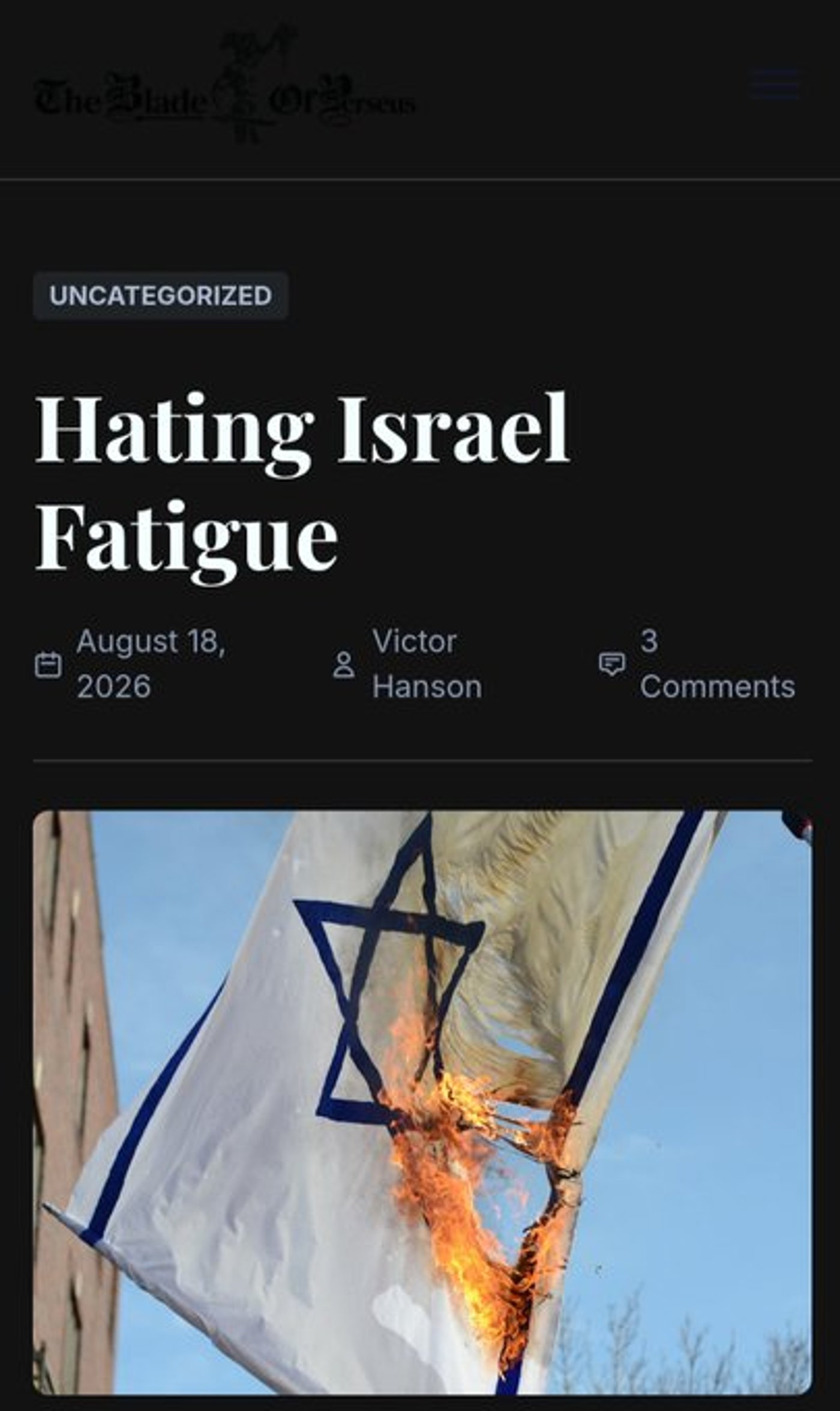 הכרתבה של ויקטור דייוויס הנסון, ב״אמריקן גרייטנס״