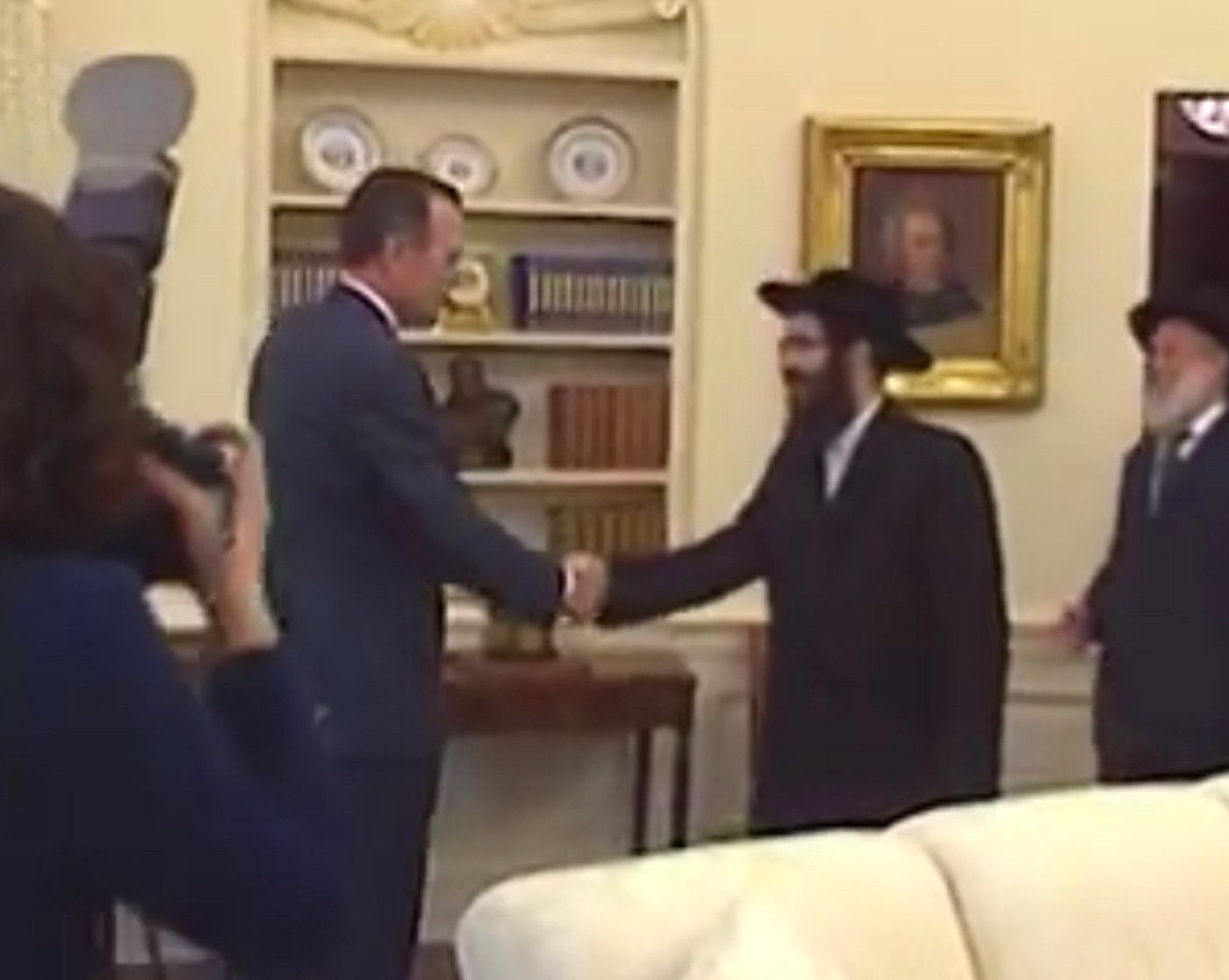 האדמו"ר מסאטמר בפגישה עם נשיא ארה"ב 
