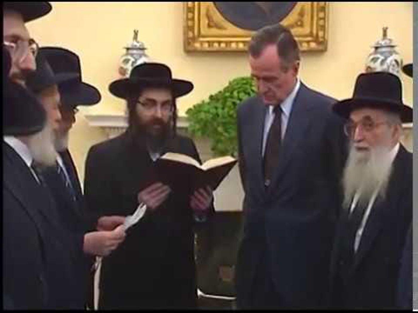 האדמו"ר מסאטמר בפגישה עם נשיא ארה"ב 