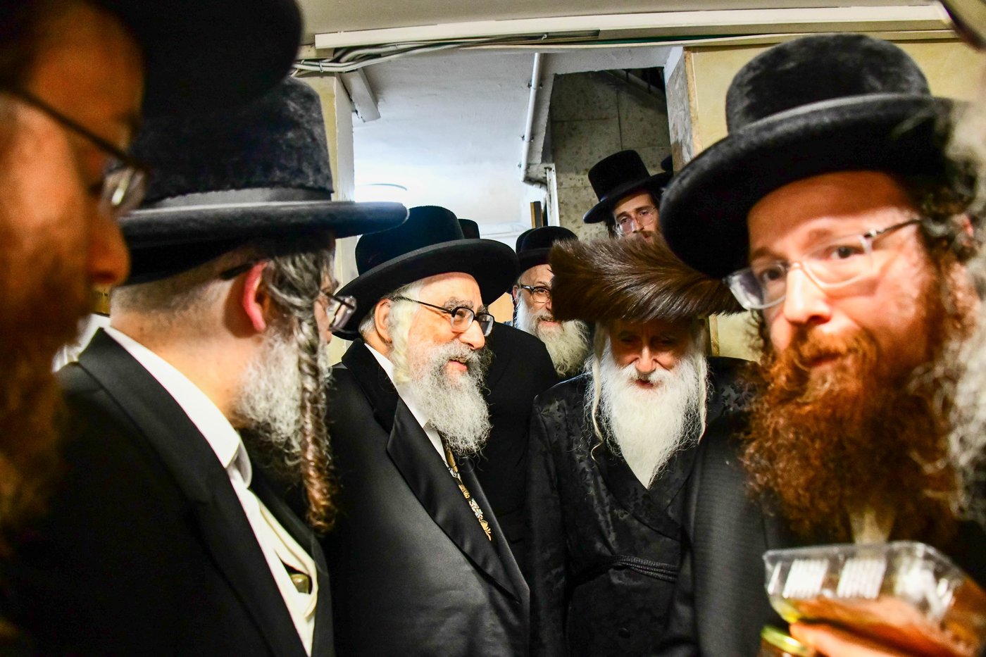 האדמו"ר מויז'ניץ מונסי בביקור אצל האדמו"ר ממכנובקא בעלזא