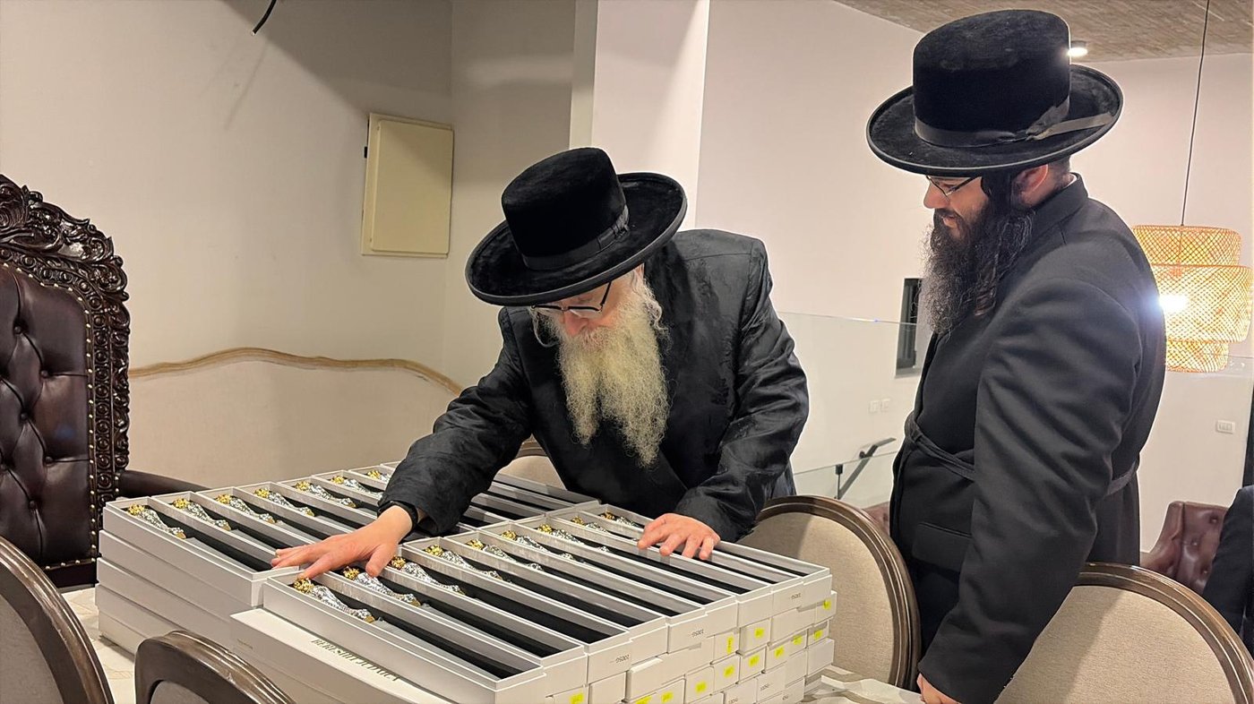 האדמו"ר מצאנז קלויזנבורג שליט"א בביקורו בארץ הקודש | צילום: באדיבות המצלם