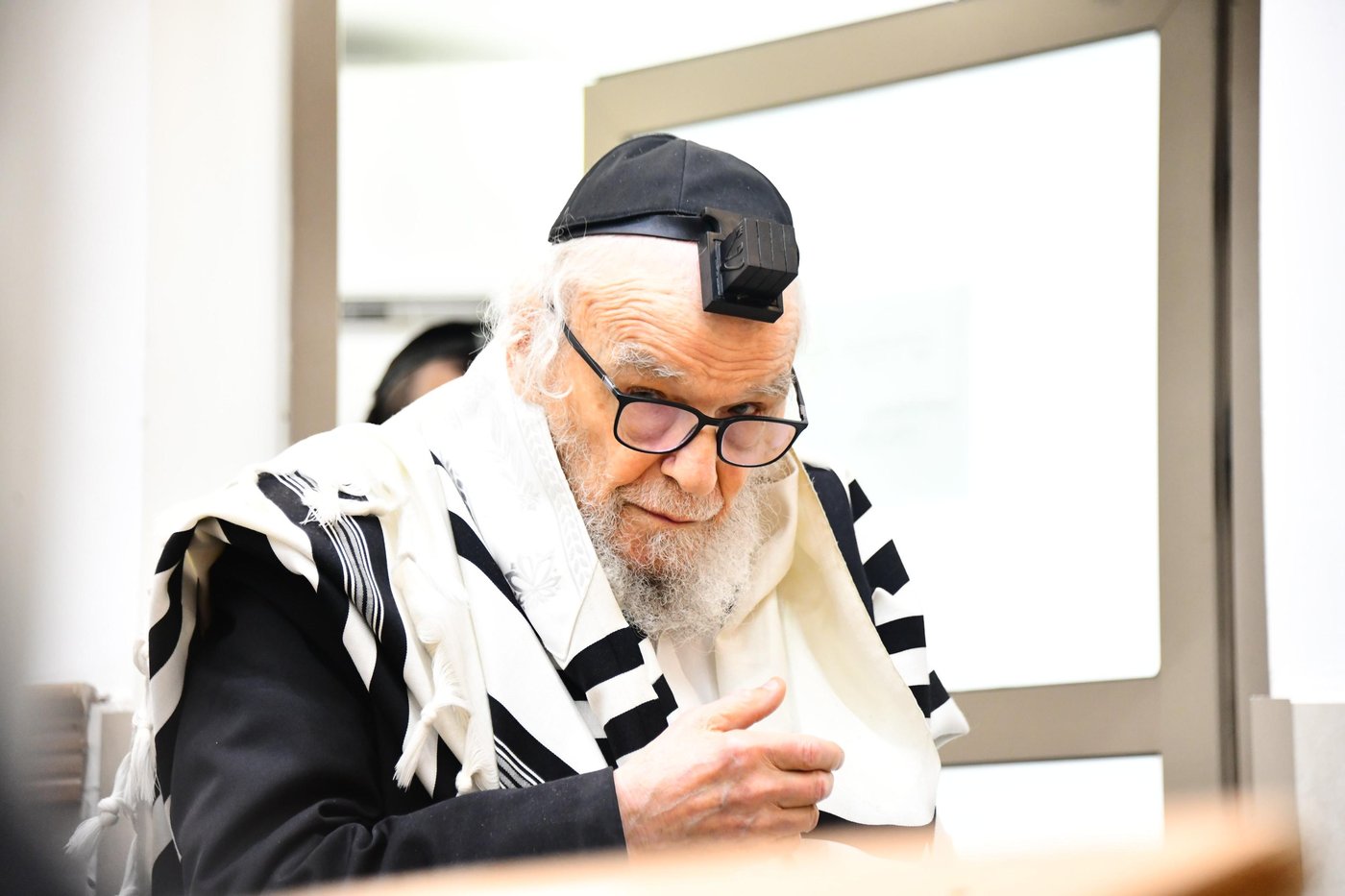 הגר"ד לנדו והגר"מ הירש בהתרת נדרים | צילום: שוקי לרר