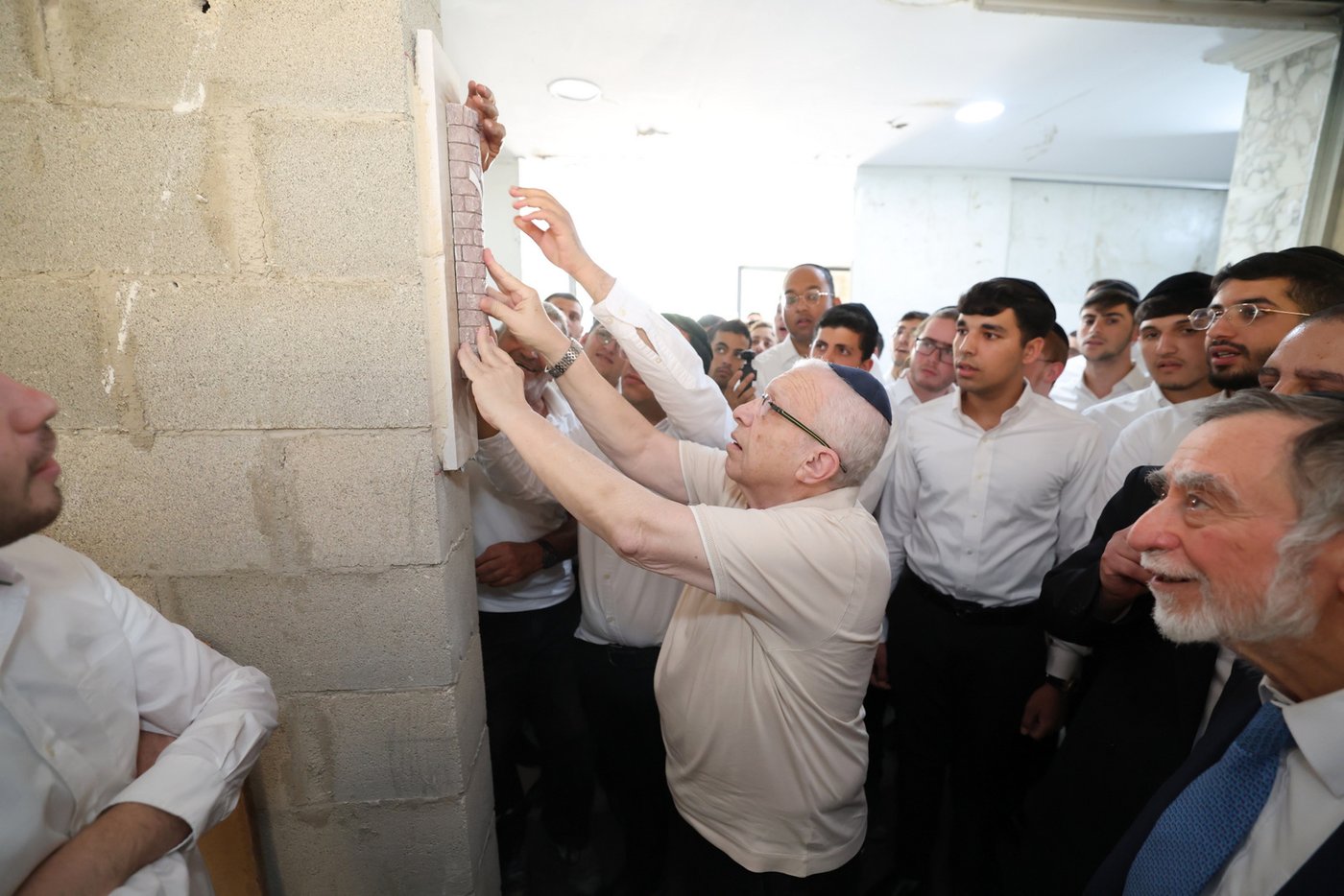 חנוכת בית המדרש בישיבת 'באר יצחק' | צילום: יעקב כהן