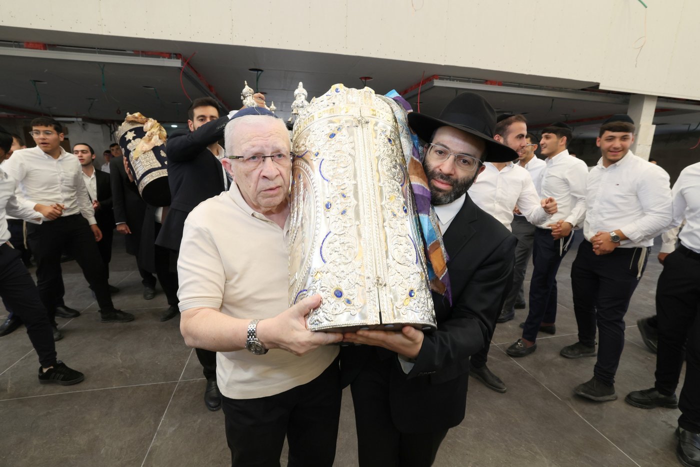 חנוכת בית המדרש בישיבת 'באר יצחק' | צילום: יעקב כהן