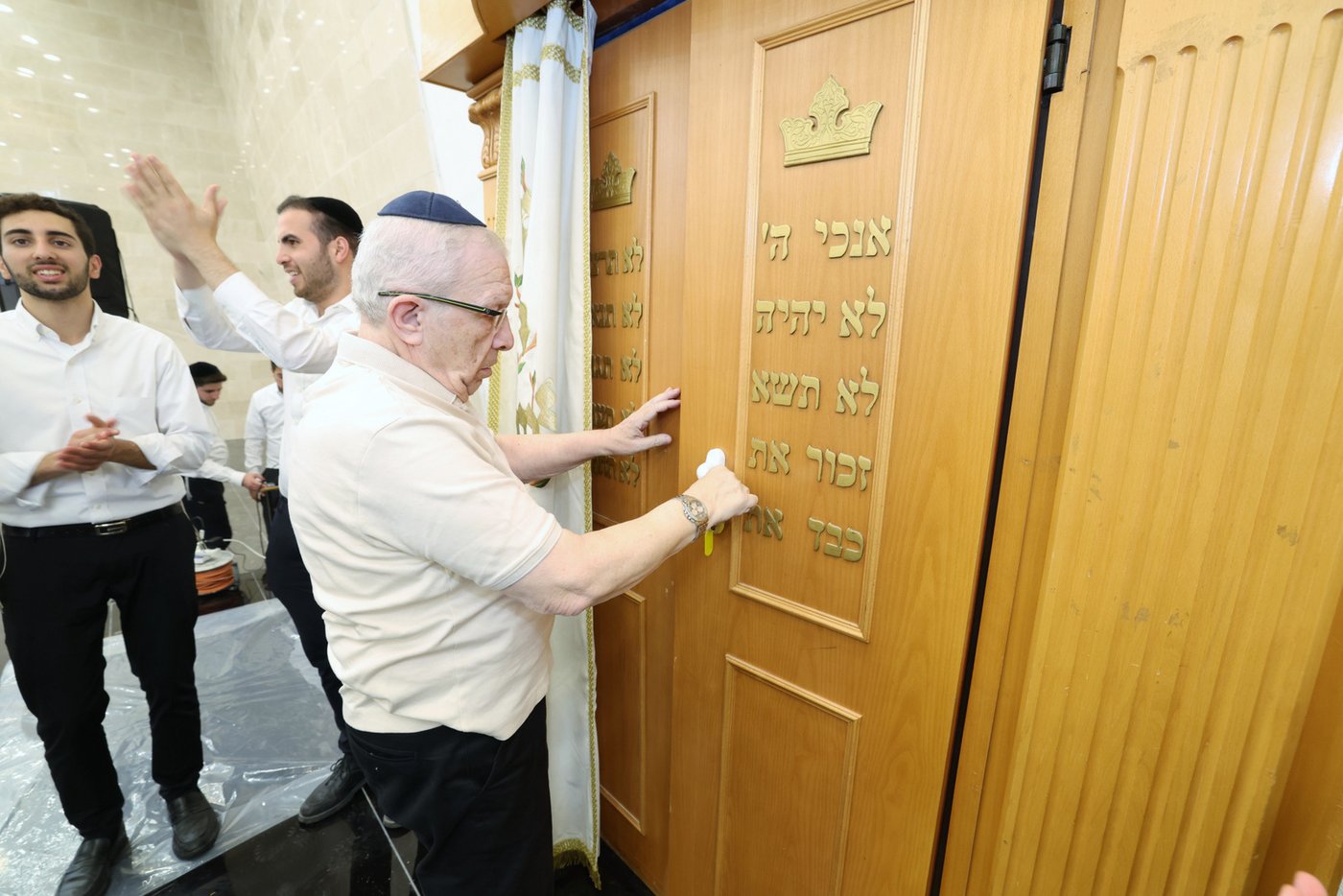 חנוכת בית המדרש בישיבת 'באר יצחק' | צילום: יעקב כהן