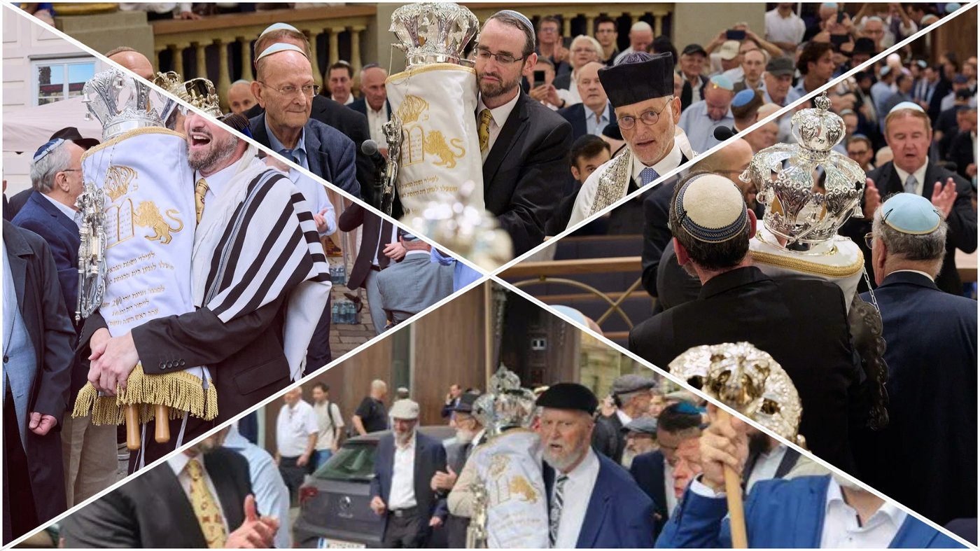 מסע של 800 שנה: ספר תורה חדש הוכנס לבית הכנסת