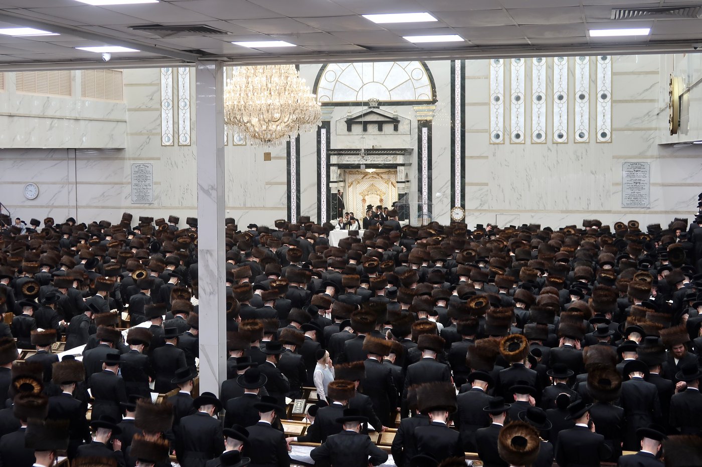 מוצאי ראש השנה בחצר הקודש סאטמר | צילום: בחצרות סאטמאר