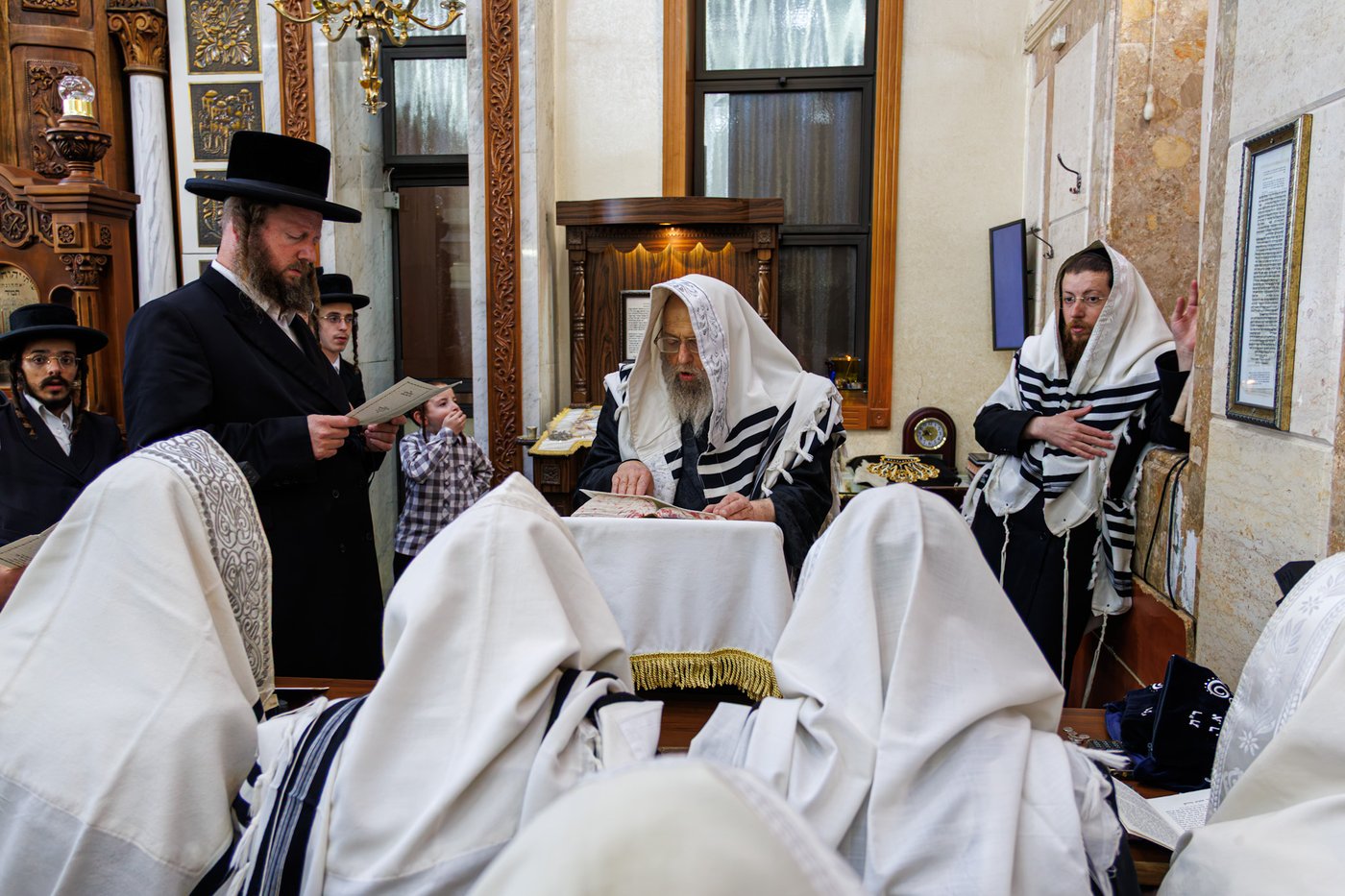 ראש השנה בחצר פינסק קרלין | צילום: א.פ.ק.