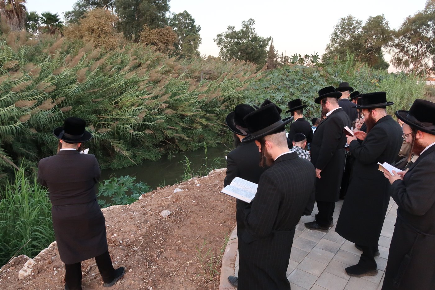 האדמו"ר ממיאלען שליט"א בתשליך | צילום: י. פריד