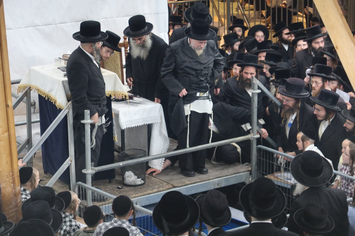 האדמו"ר מרחמסטריווקא שליט"א בתשליך | צילום: מאיר שמחה שטיגליץ