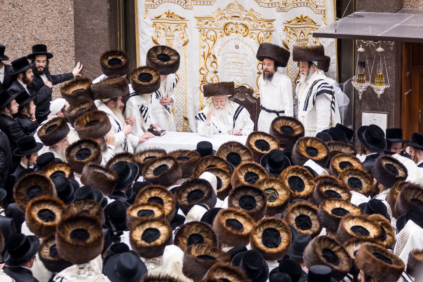 טיש ערב יום הכיפורים בצל האדמו"ר מבאבוב שליט"א | צילום: אחים לאנטשעווסקי