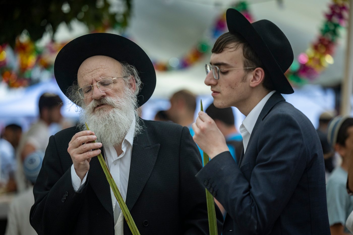 דוכני ארבעת המינים בשוק מחנה יהודה בירושלים