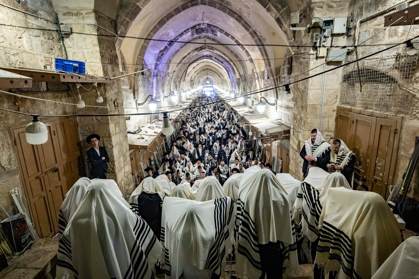 תפילת חול המועד סוכות בעיר העתיקה בירושלים | צילום: חיים גולדברג, פלאש 90