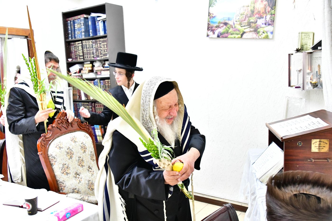 האדמו"ר מנאראל שליט"א בעבודת הנענועים | צילום: שוקי לרר