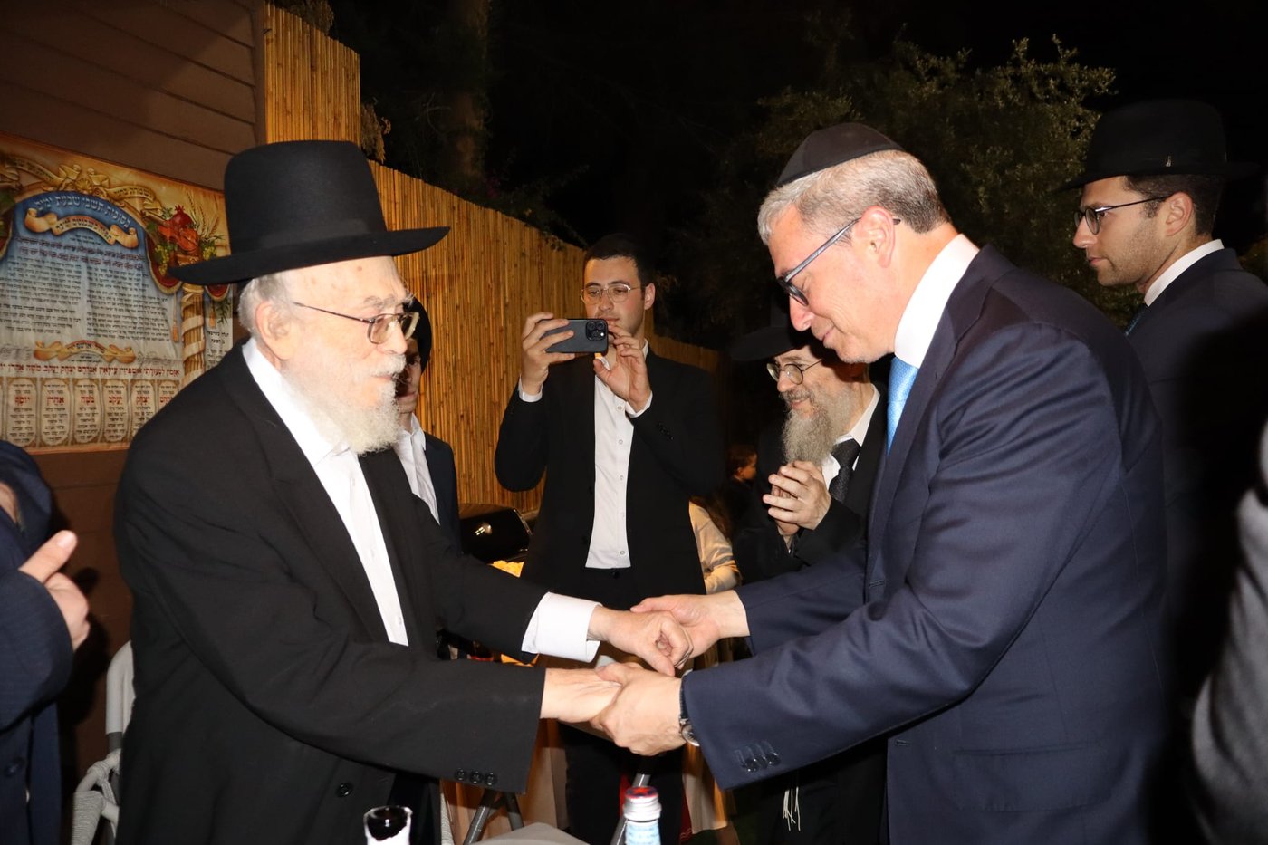 חול המועד סוכות אצל הגאון רבי בנימין דוד אלישיב שליט"א | צילום: באדיבות המצלם