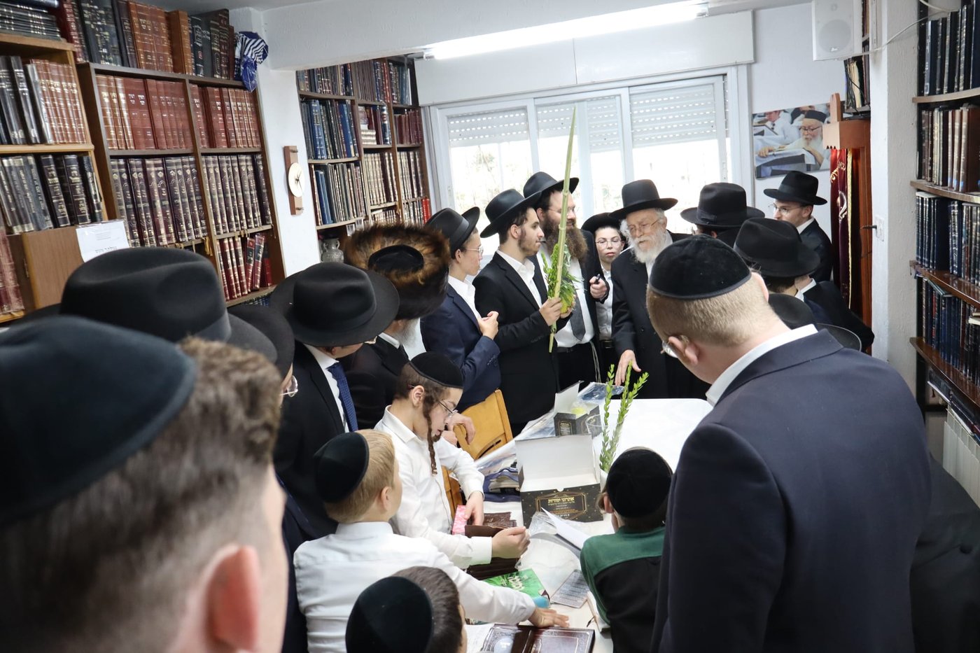 חול המועד סוכות אצל הגאון רבי בנימין דוד אלישיב שליט"א | צילום: באדיבות המצלם