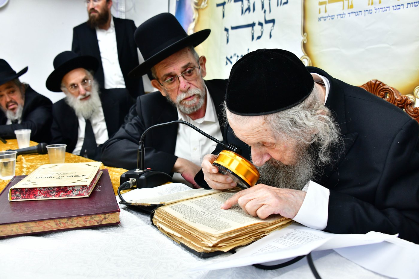 ריתחא דאורייתא בסוכתו של הגאון רבי דב לנדו שליט"א | צילום: שוקי לרר
