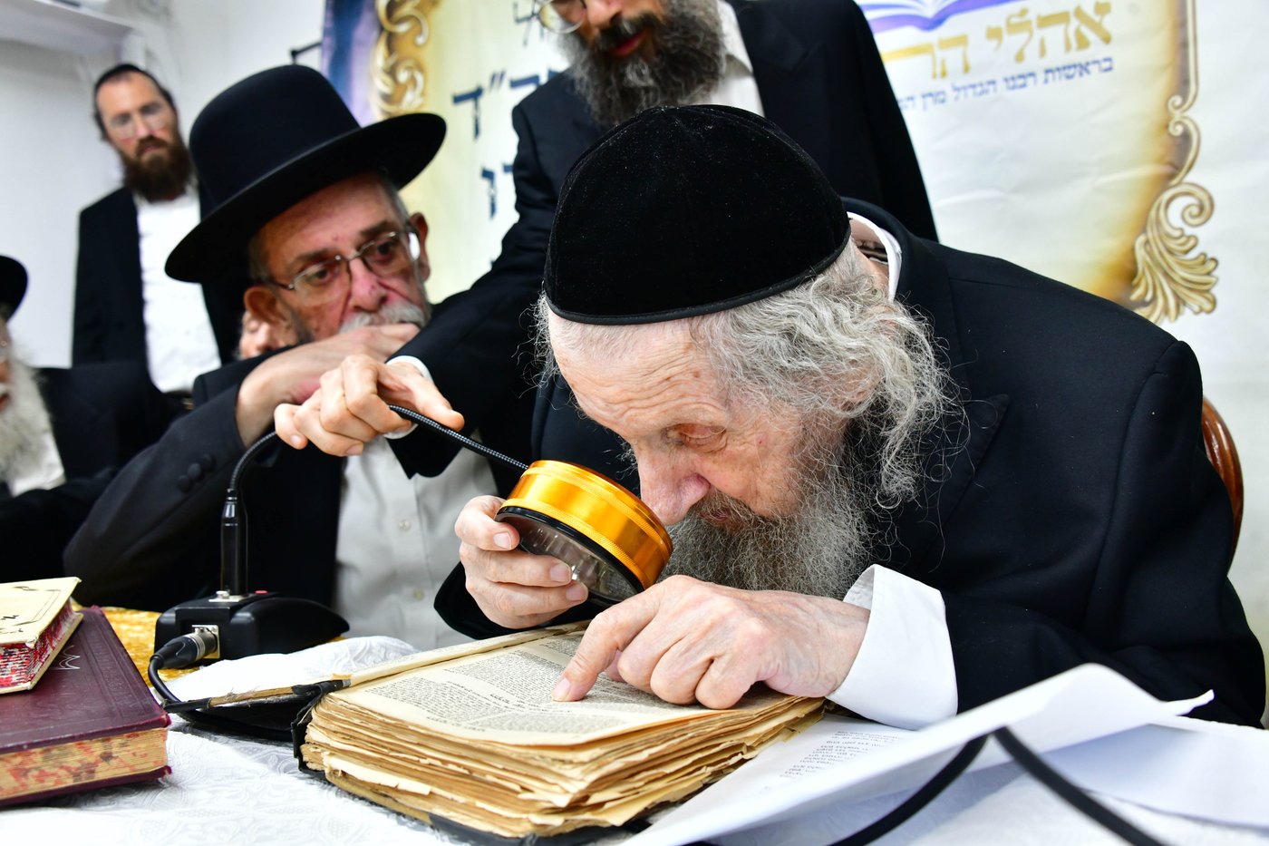 ריתחא דאורייתא בסוכתו של הגאון רבי דב לנדו שליט"א | צילום: שוקי לרר