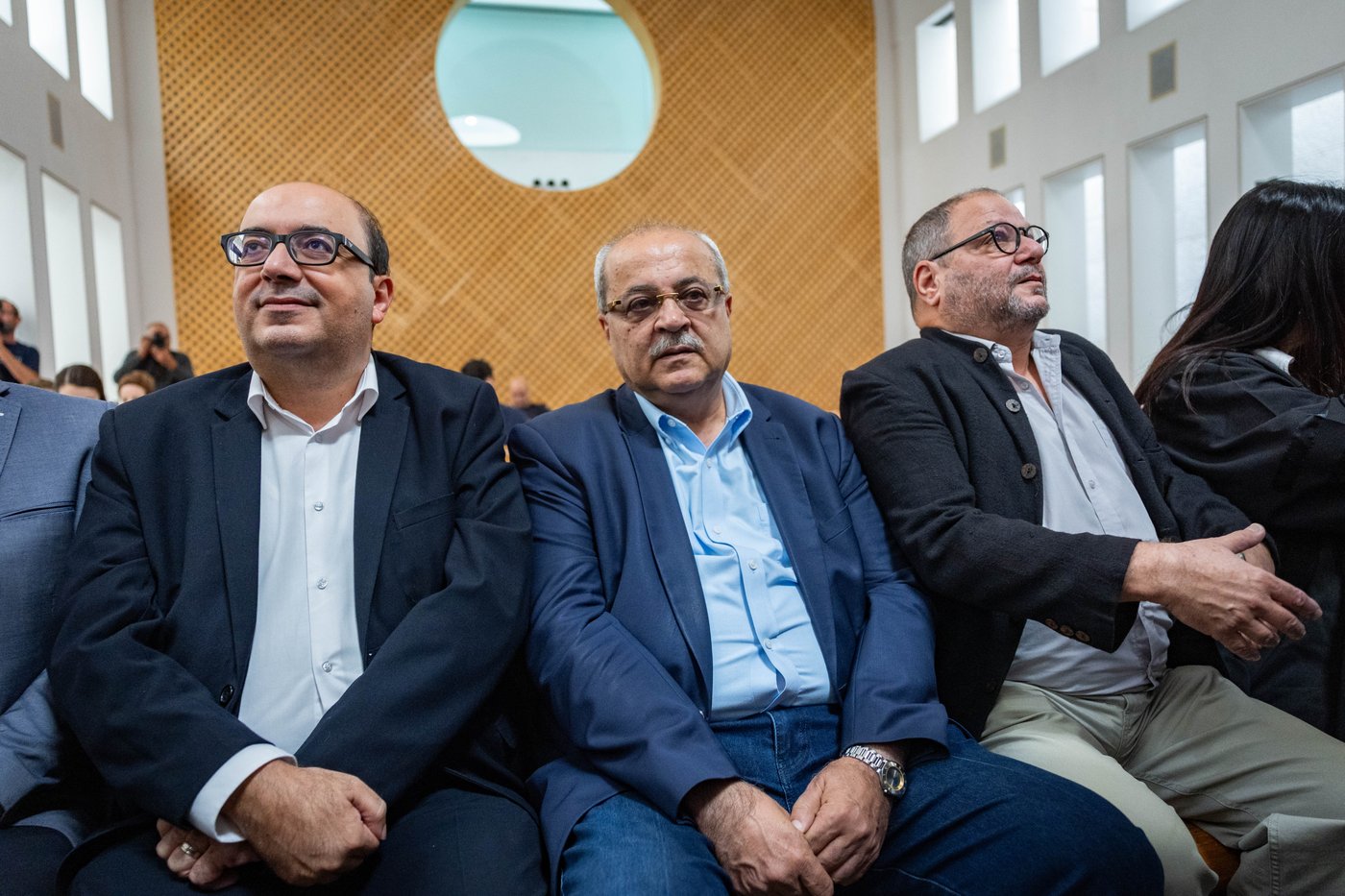 חברי הכנסת הערבים במהלך הדיון בבית המשפט העליון
