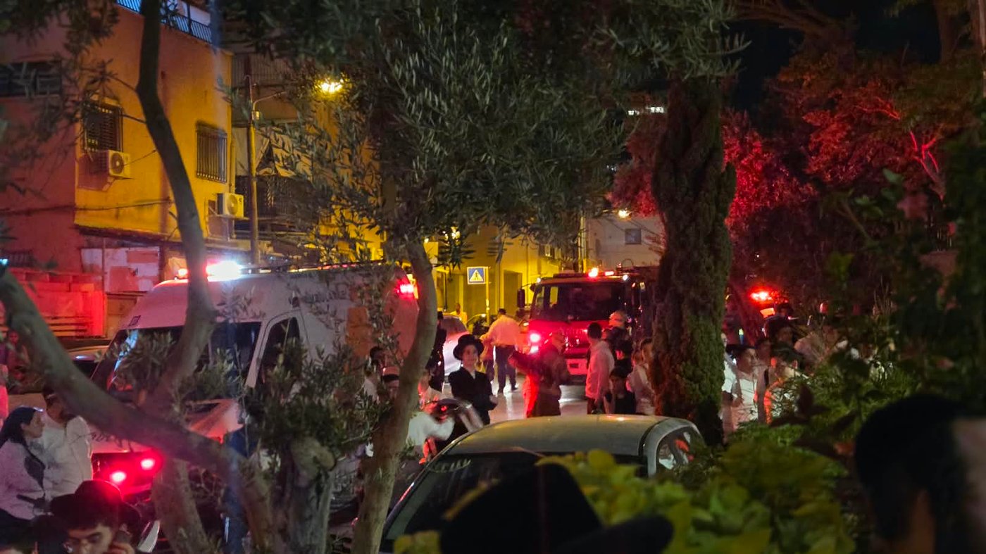 זירת השריפה במוסד הסיעודי בבני ברק