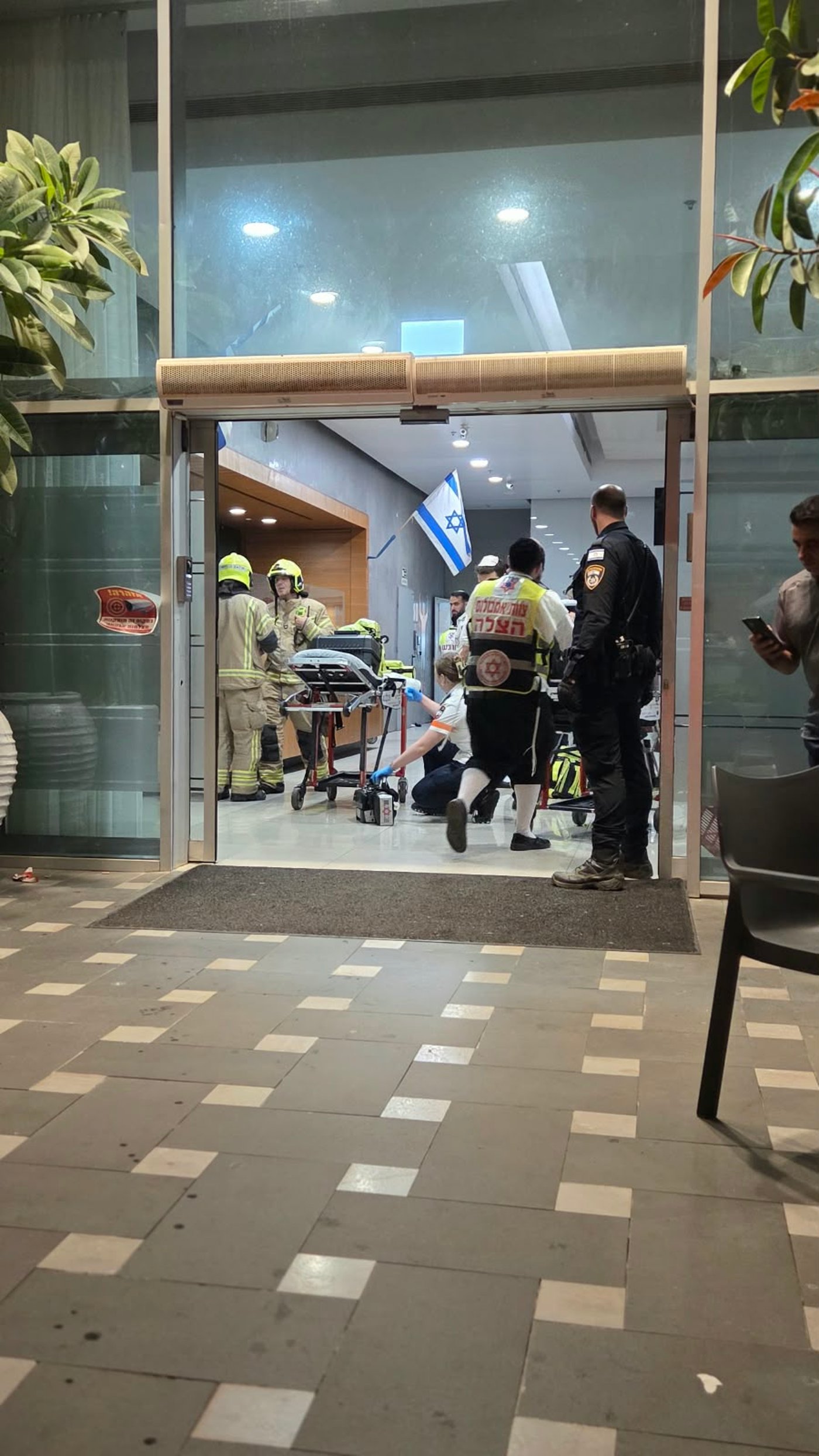 זירת השריפה במוסד הסיעודי בבני ברק