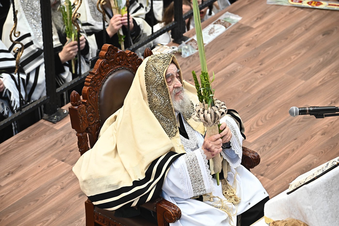 הושענא רבה בחצר הקודש ויז'ניץ | צילום: שוקי לרר