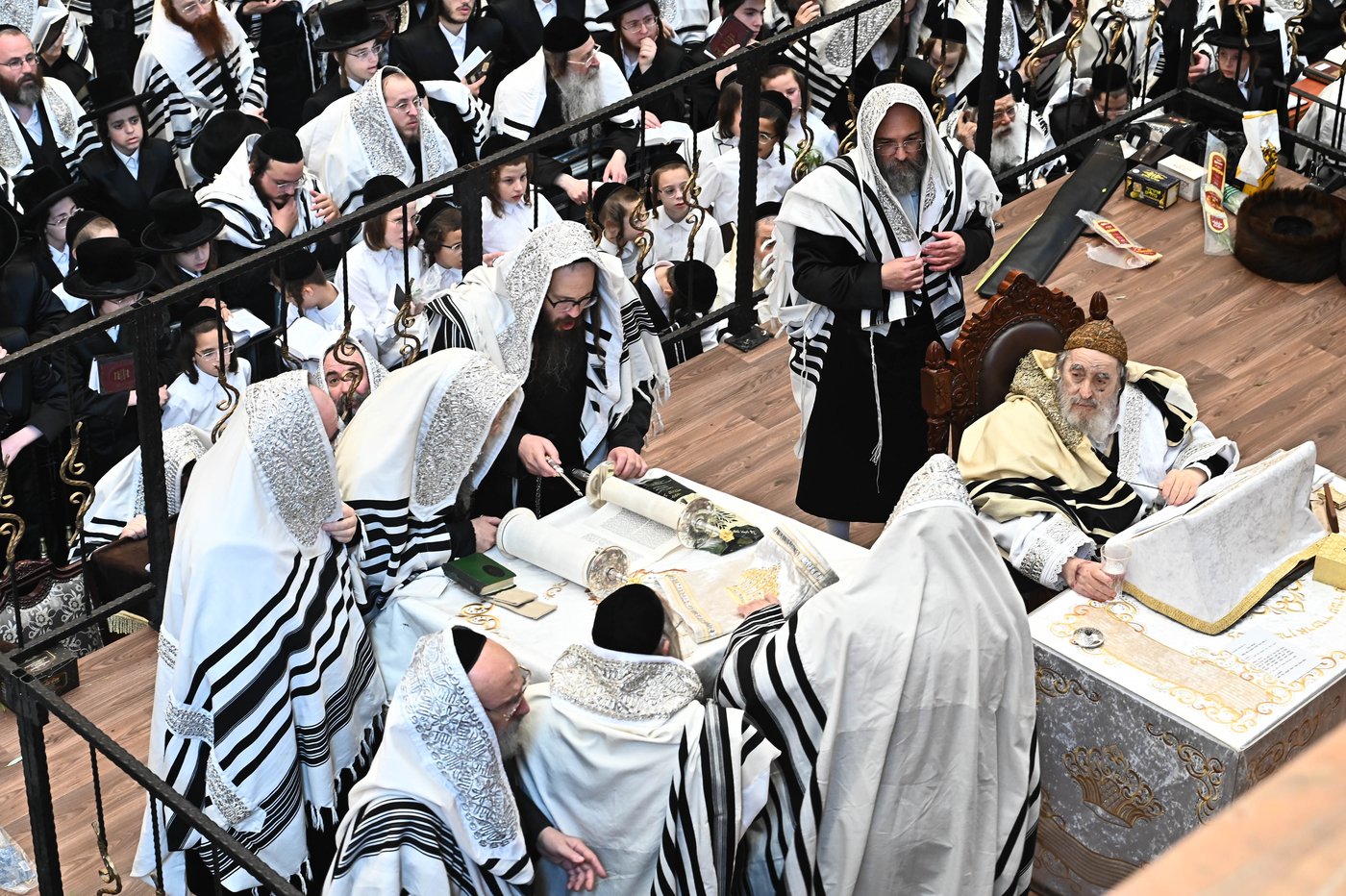הושענא רבה בחצר הקודש ויז'ניץ | צילום: שוקי לרר