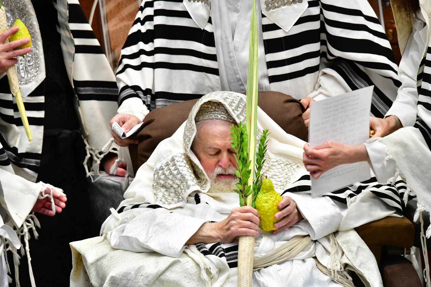 הושענא רבה בחצר הקודש תולדות אברהם יצחק | צילום: שוקי לרר