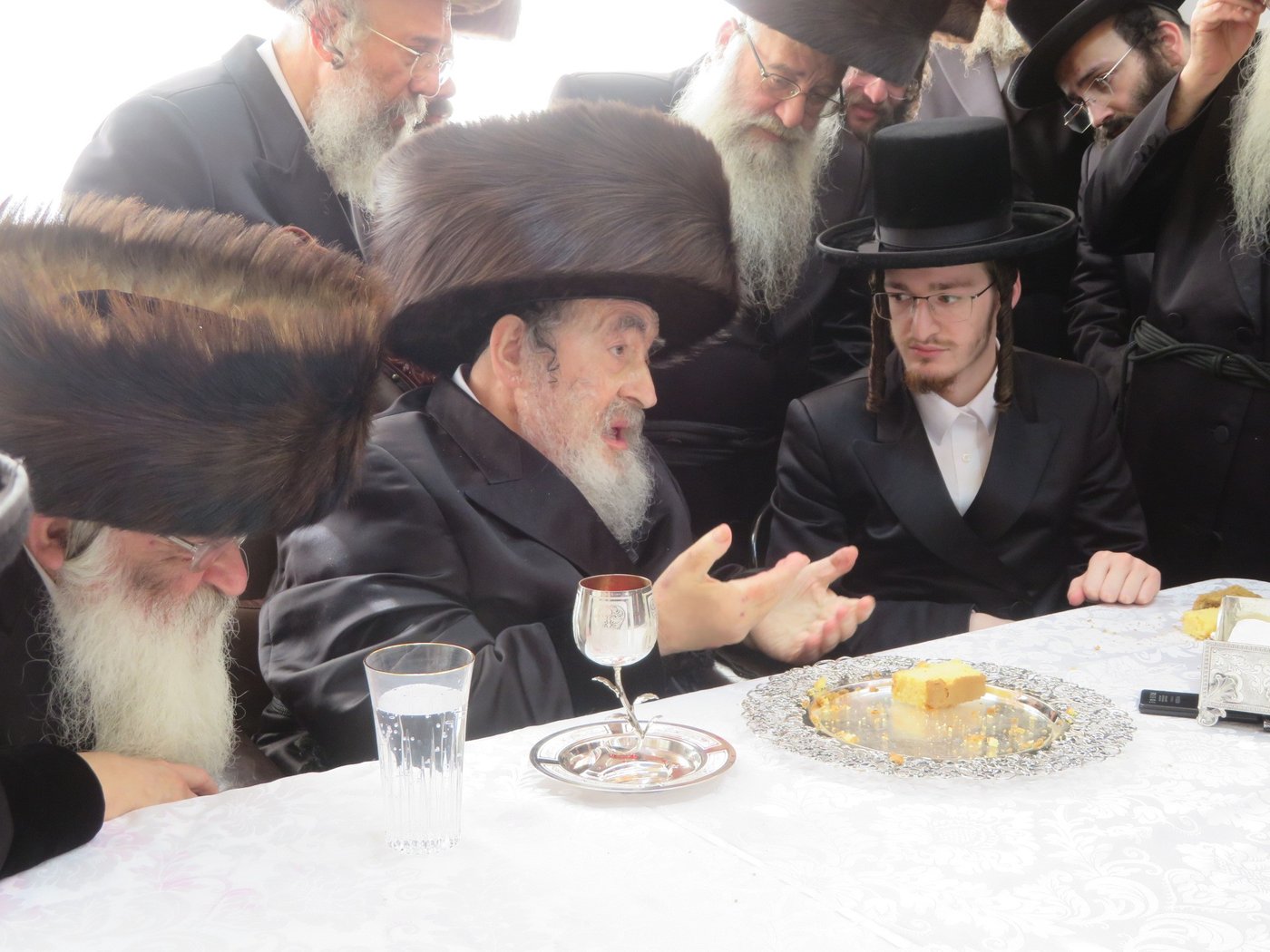האדמו"ר מויז'ניץ שליט"א בלחיים לרגל נישואי בן הבית | צילום: באדיבות המצלם