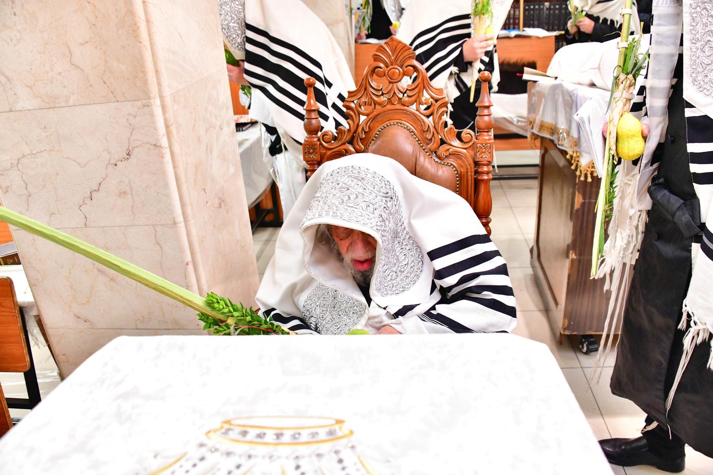 הושענא רבה בחצר קופיטשניץ | צילום: שוקי לרר