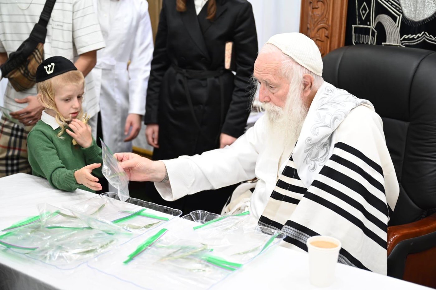 חג הסוכות אצל הגרי"ד גרוסמן | צילום: י.ש. חיימסון