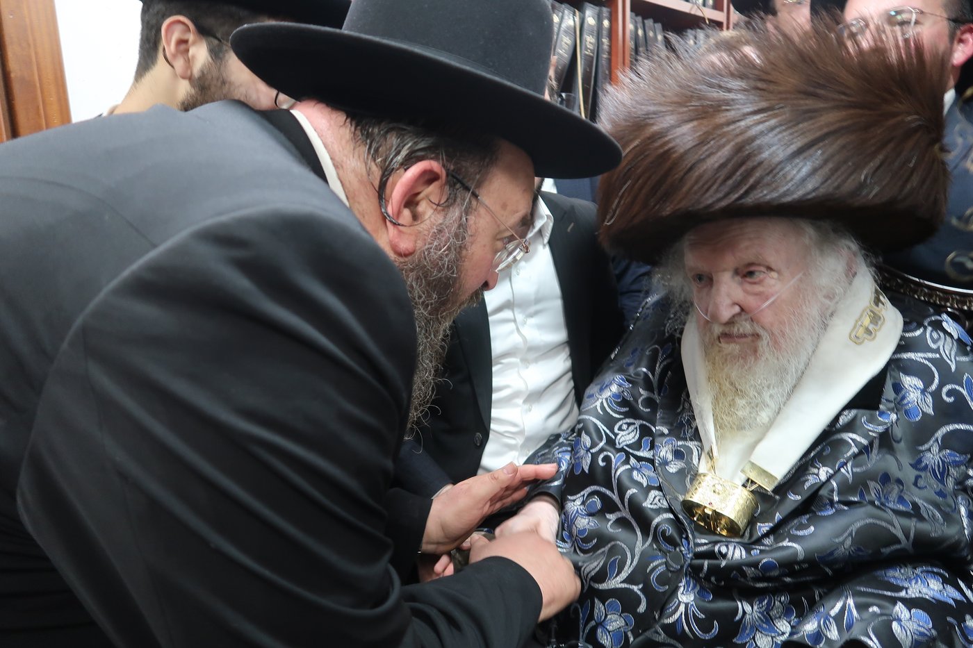 הגאון רבי משה שטרנבוך שליט"א בהקפות שניות | צילום: באדיבות המצלם