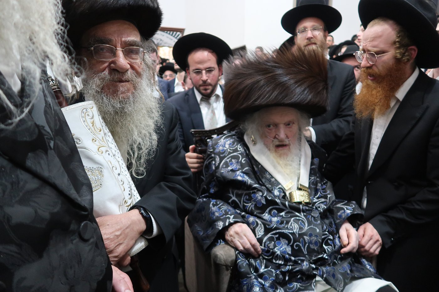 הגאון רבי משה שטרנבוך שליט"א בהקפות שניות | צילום: באדיבות המצלם