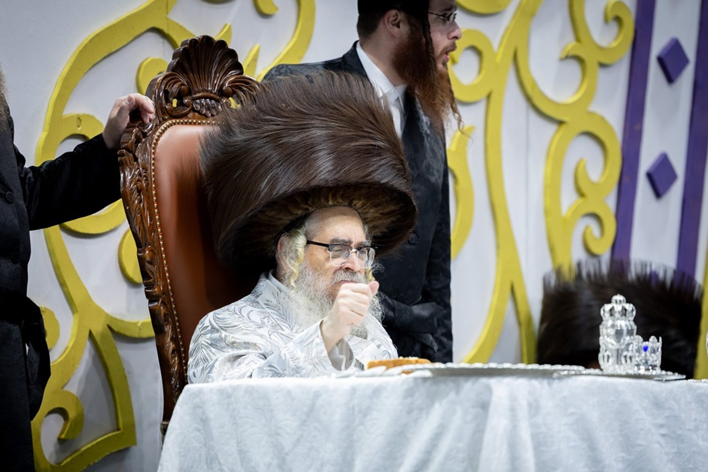 האדמו"ר מסאטמר שליט"א בטיש חול המועד סוכות | צילום: איצי מ. - היי רעז