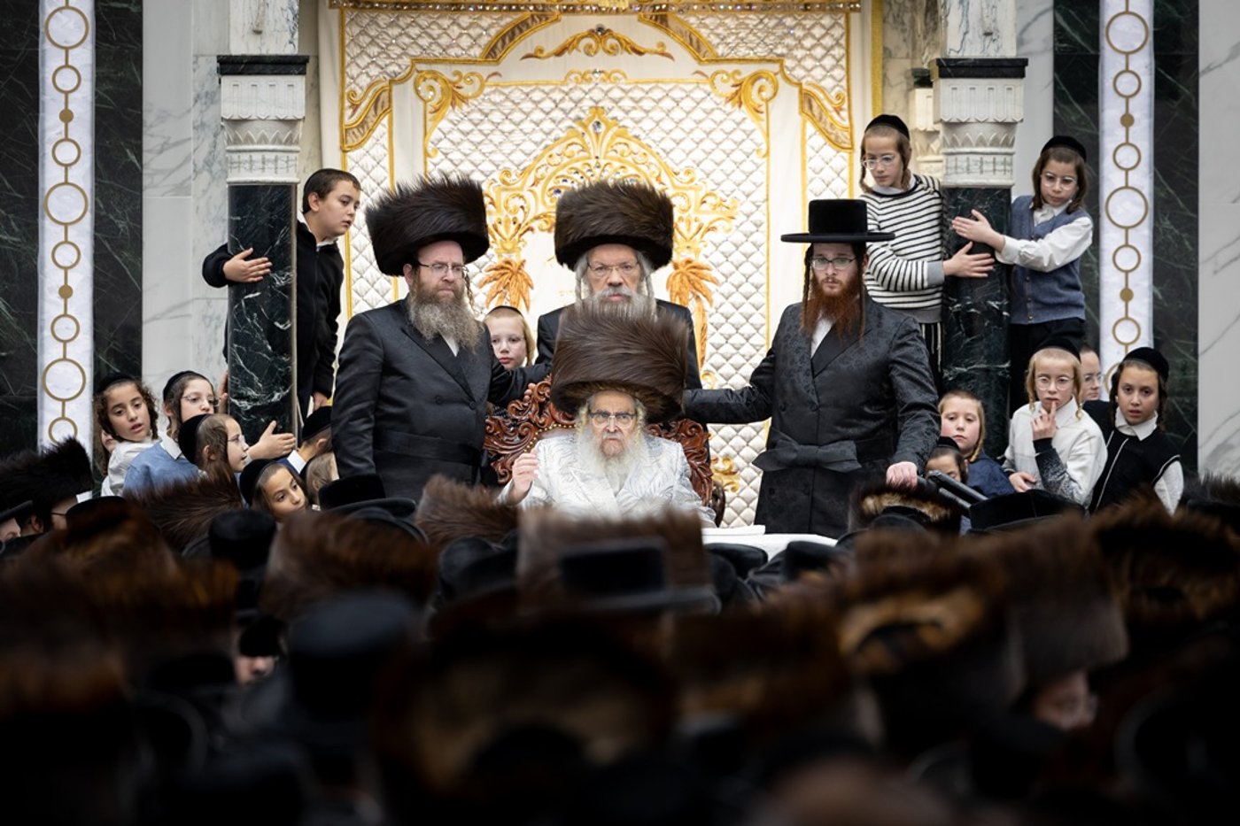 האדמו"ר מסאטמר שליט"א בשמחת בית השואבה | צילום: איציק מ. - היי רעז