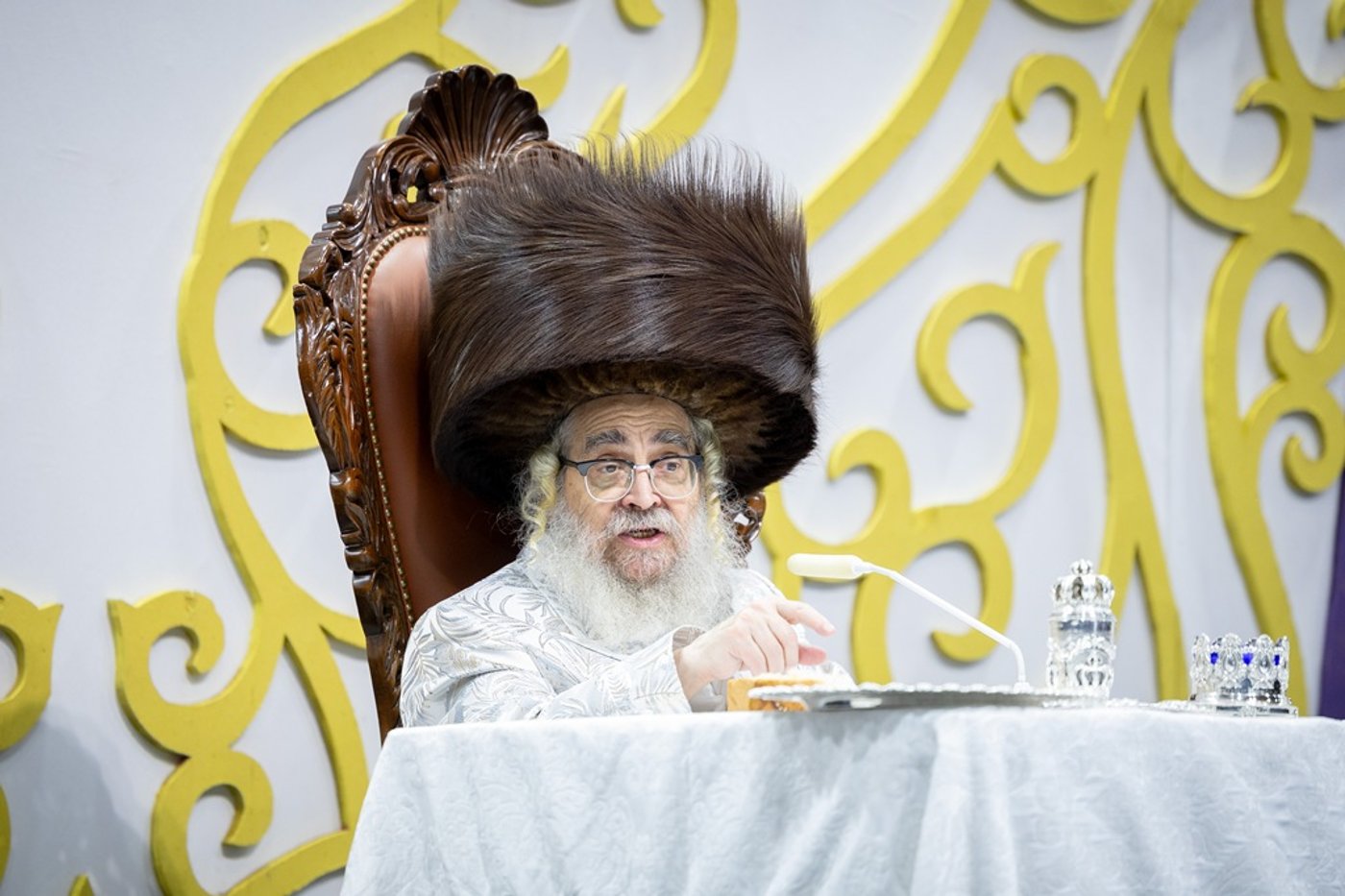 האדמו"ר מסאטמר שליט"א בשמחת בית השואבה | צילום: איציק מ. - היי רעז