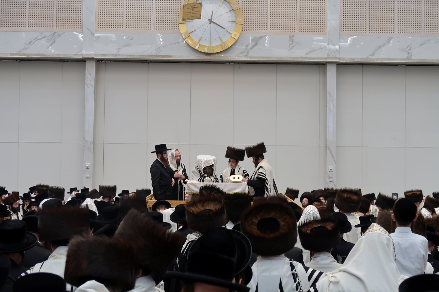 האדמו"ר מסאטמר שליט"א בעבודת הנענועים | צילום: בחצרות סאטמאר