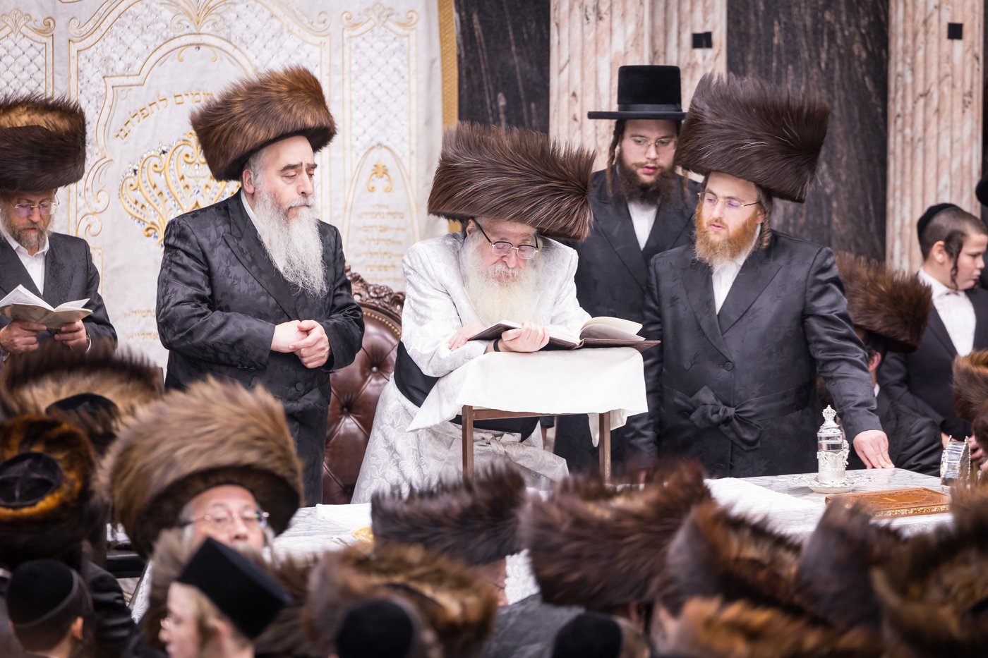ירח האיתנים בחצר הקודש צאנז קלויזנבורג | צילום: אחים לאנטשעווסקי