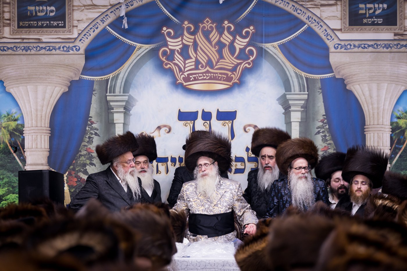 ירח האיתנים בחצר הקודש צאנז קלויזנבורג | צילום: אחים לאנטשעווסקי