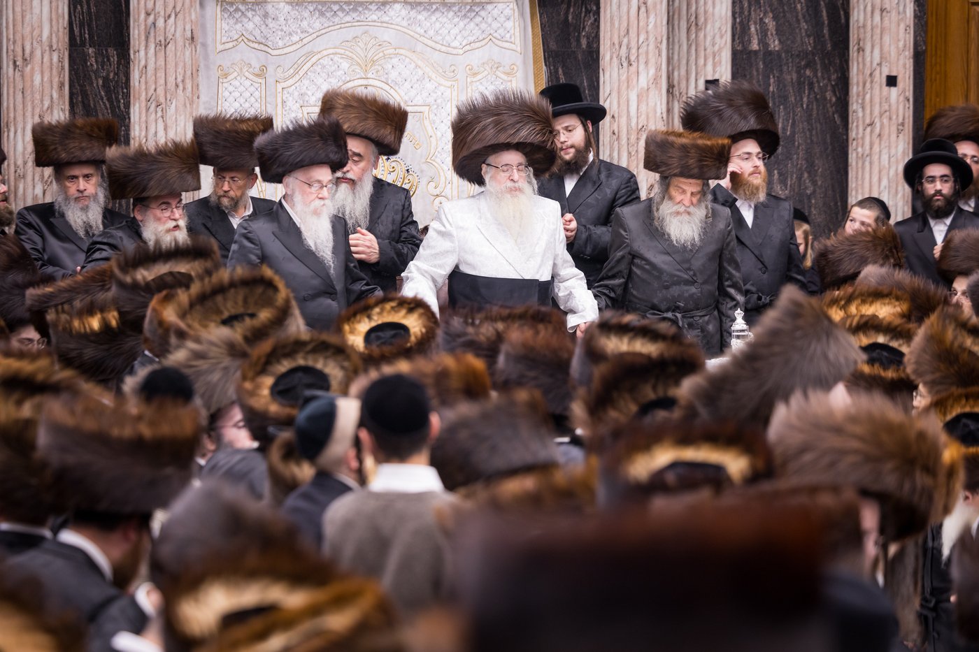 ירח האיתנים בחצר הקודש צאנז קלויזנבורג | צילום: אחים לאנטשעווסקי