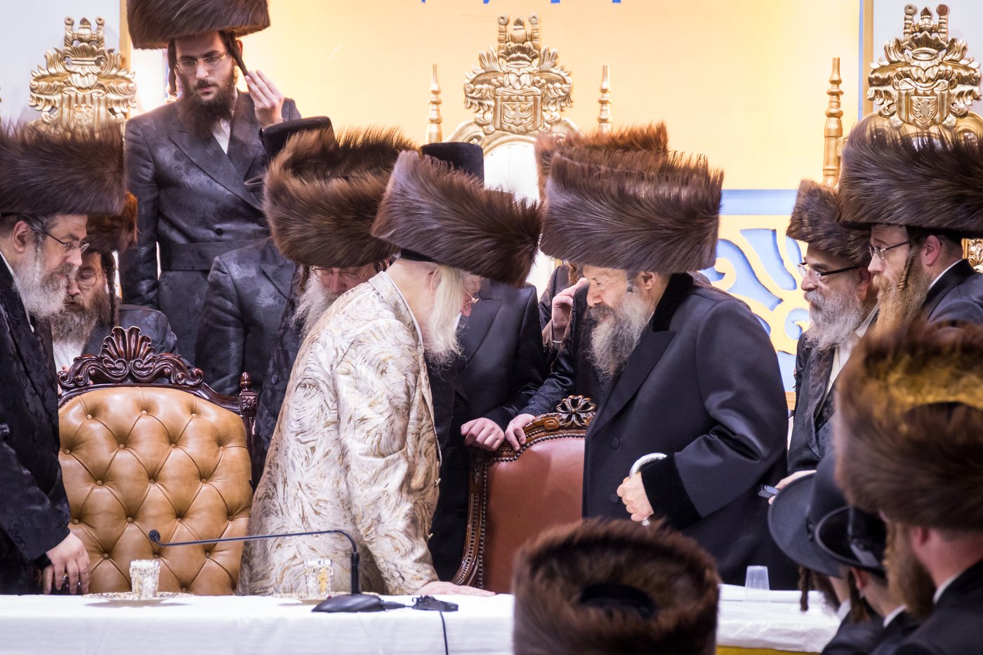 האדמו"ר מבאבוב 45 בביקור אצל האדמו"ר ממונקאטש | צילום: אחים לאנטשעווסקי - הלל ל"ש