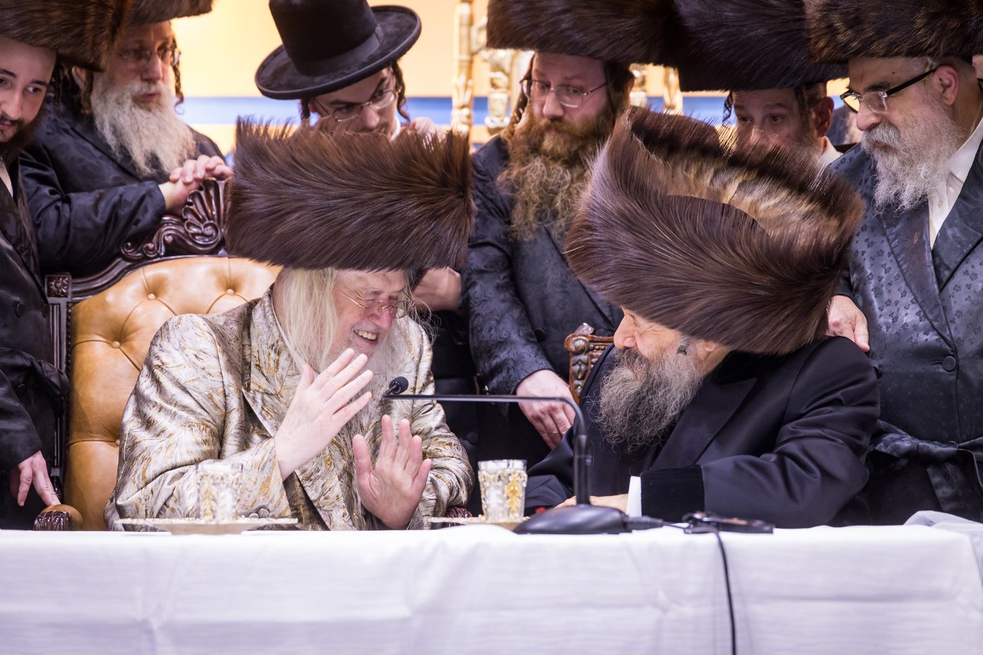 האדמו"ר מבאבוב 45 בביקור אצל האדמו"ר ממונקאטש | צילום: אחים לאנטשעווסקי - הלל ל"ש