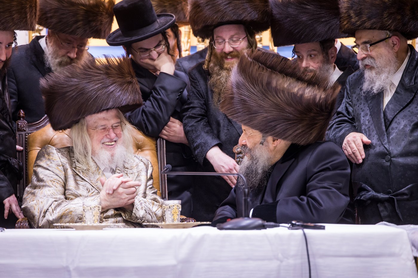 האדמו"ר מבאבוב 45 בביקור אצל האדמו"ר ממונקאטש | צילום: אחים לאנטשעווסקי - הלל ל"ש