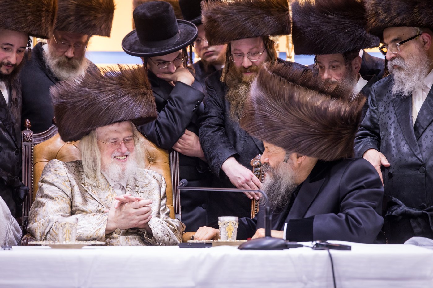 האדמו"ר מבאבוב 45 בביקור אצל האדמו"ר ממונקאטש | צילום: אחים לאנטשעווסקי - הלל ל"ש