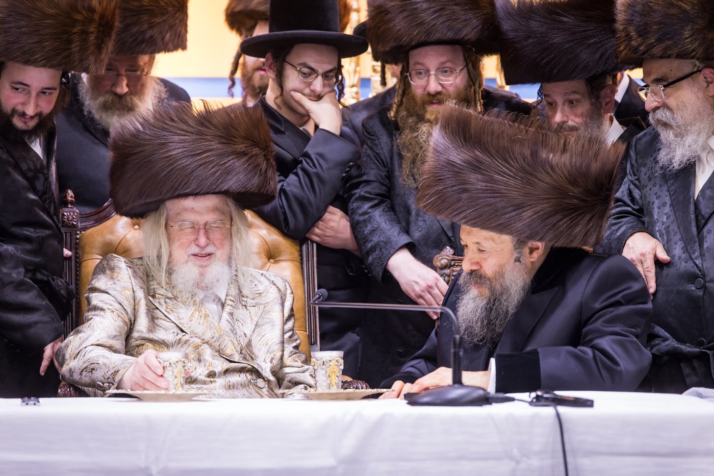 האדמו"ר מבאבוב 45 בביקור אצל האדמו"ר ממונקאטש | צילום: אחים לאנטשעווסקי - הלל ל"ש